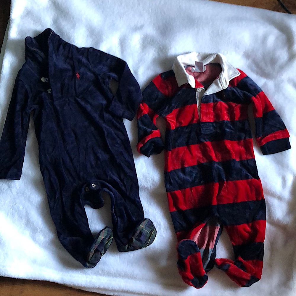 Ralph Lauren boys long sleeve onesies size 6 mo.